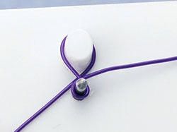 Wire being wrapped around a jig